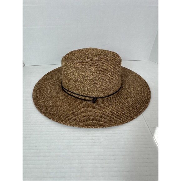 Coolibar Women's S/M Floppy Woven Sun Hat Tan EUC - Picture 8 of 13